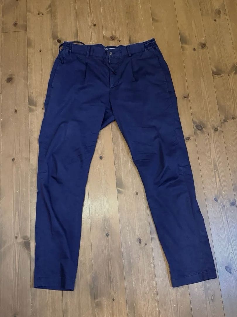 定価3.5万 逸品 ジャブスアルキヴィオ マサッチョ ネイビー スラックス 48