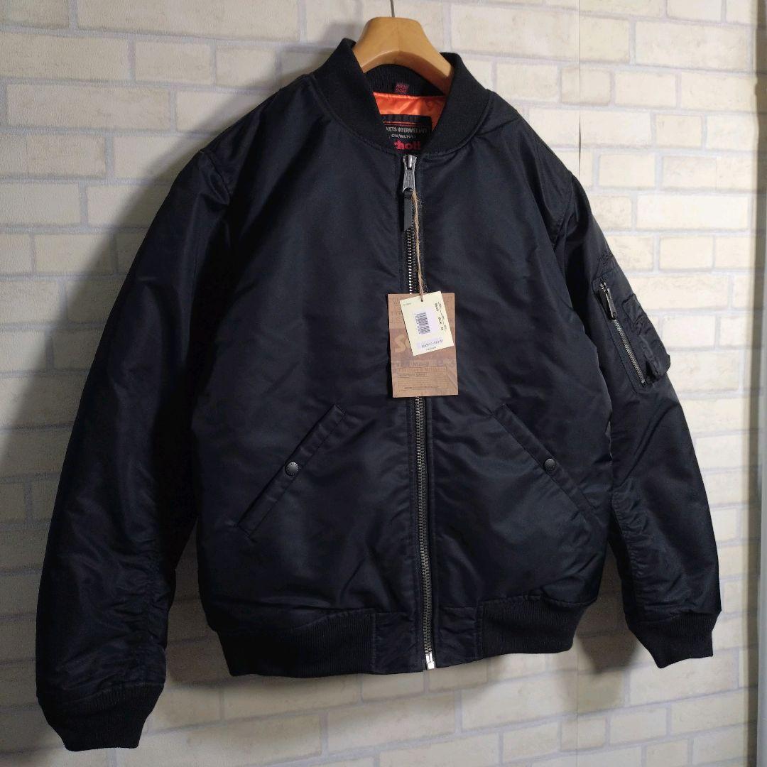 Schott★ショット MA-1 フライトジャケット 黒 M表記 L相当 未使用