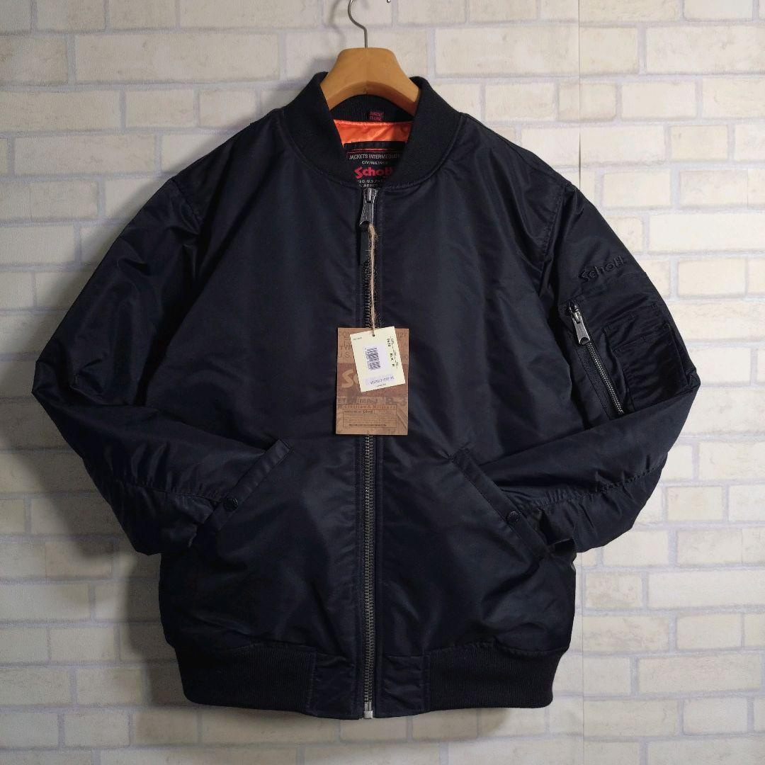 Schott★ショット MA-1 フライトジャケット 黒 M表記 L相当 未使用