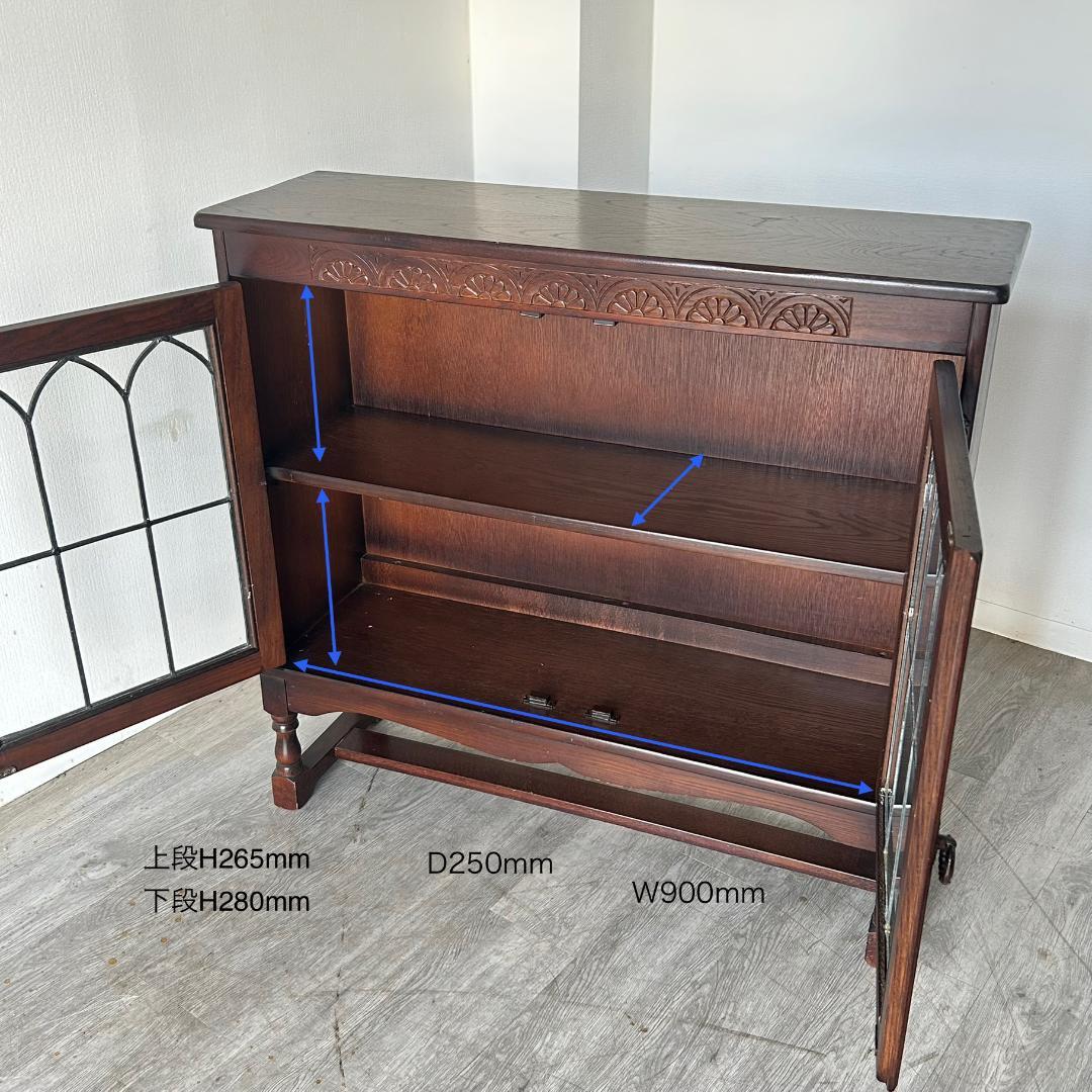 イギリス アンティーク　家具 ブックケース キャビネット 1950年頃 481A