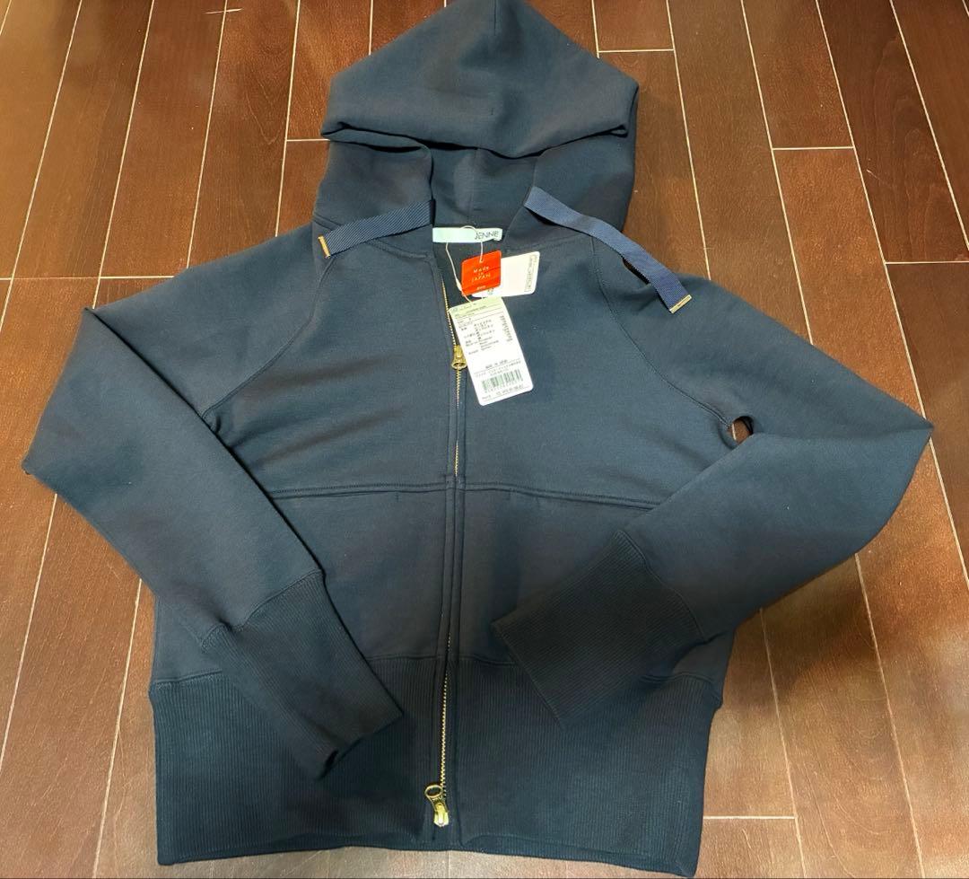 【新品未使用】JENNE 日本製美ラインパーカーS ネイビー
