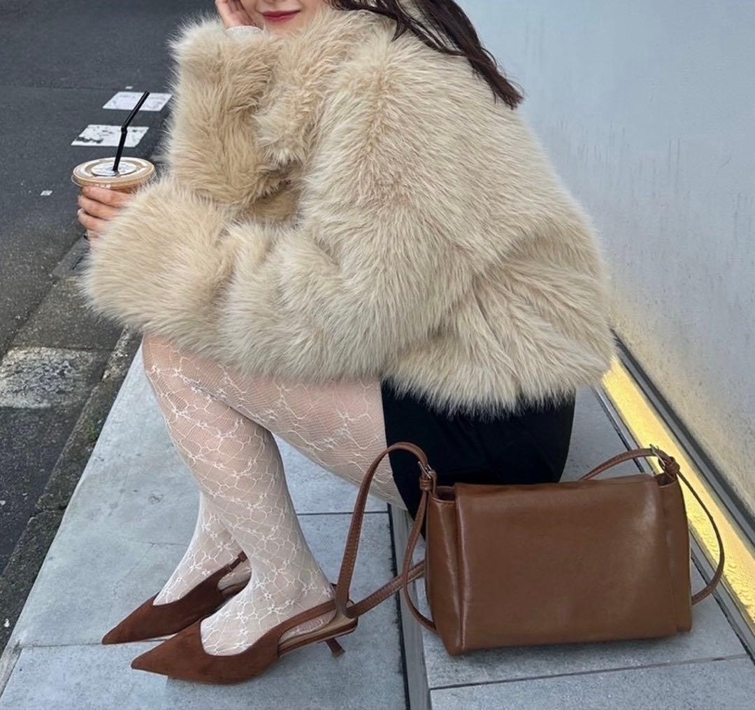 mystic ショートファーコート タグ付き