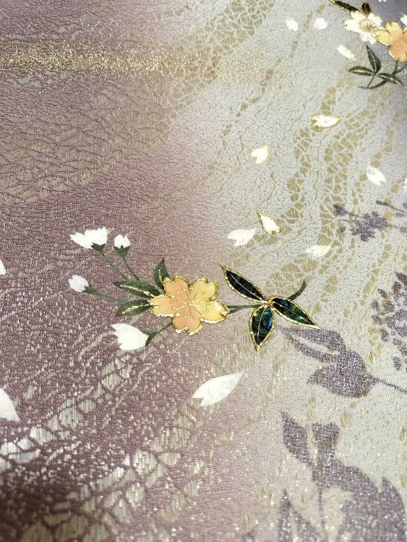 螺鈿作家 藤本隆士作　帯　みや美　桜　長襦袢　着物
