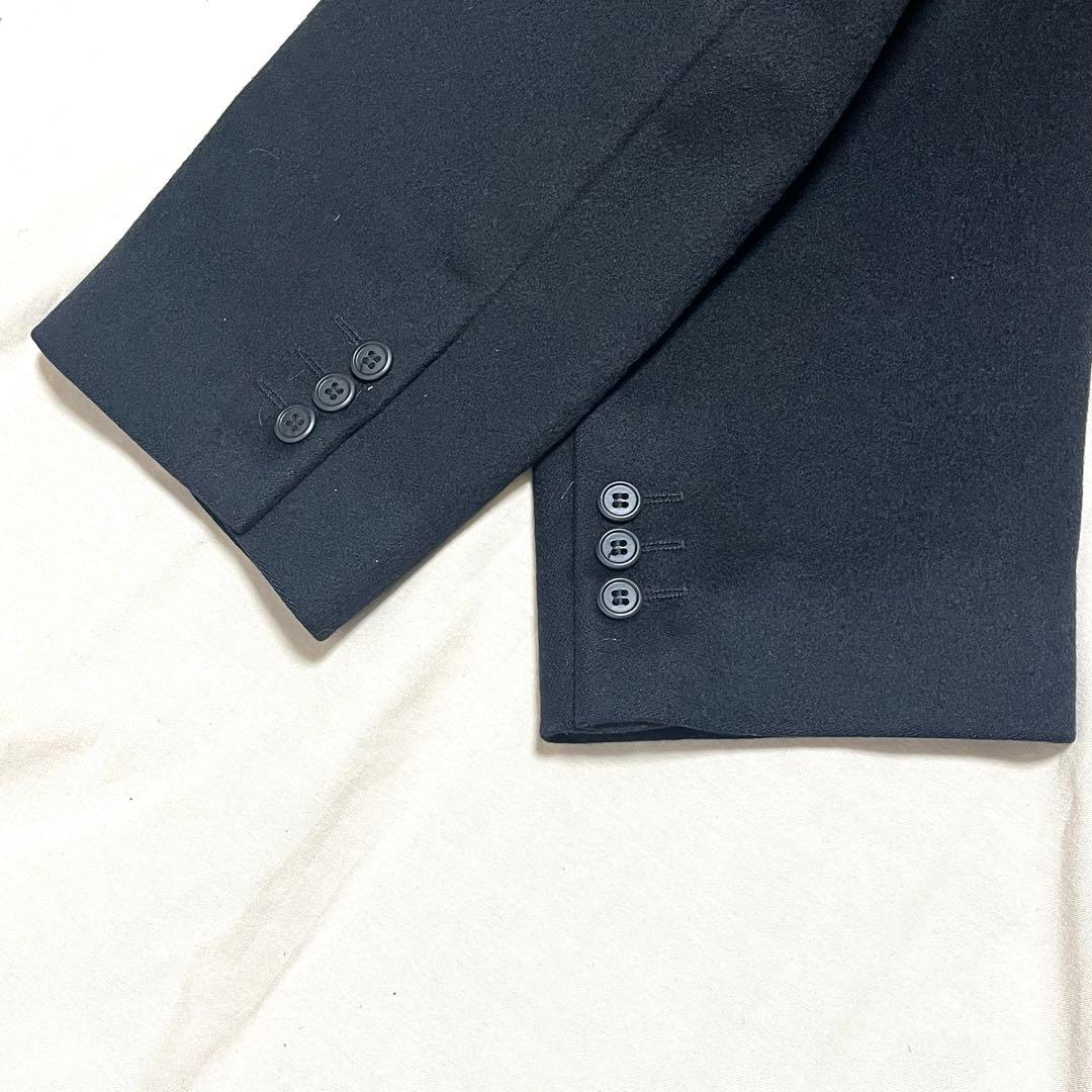 【カシミヤ100%　XL】 ダーバン　ロングチェスターコート　マキシ丈　美品　黒