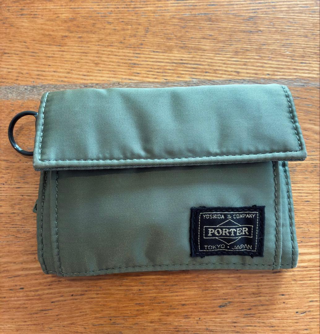 PORTER ポーター　タンカー　三つ折り財布　セージグリーン