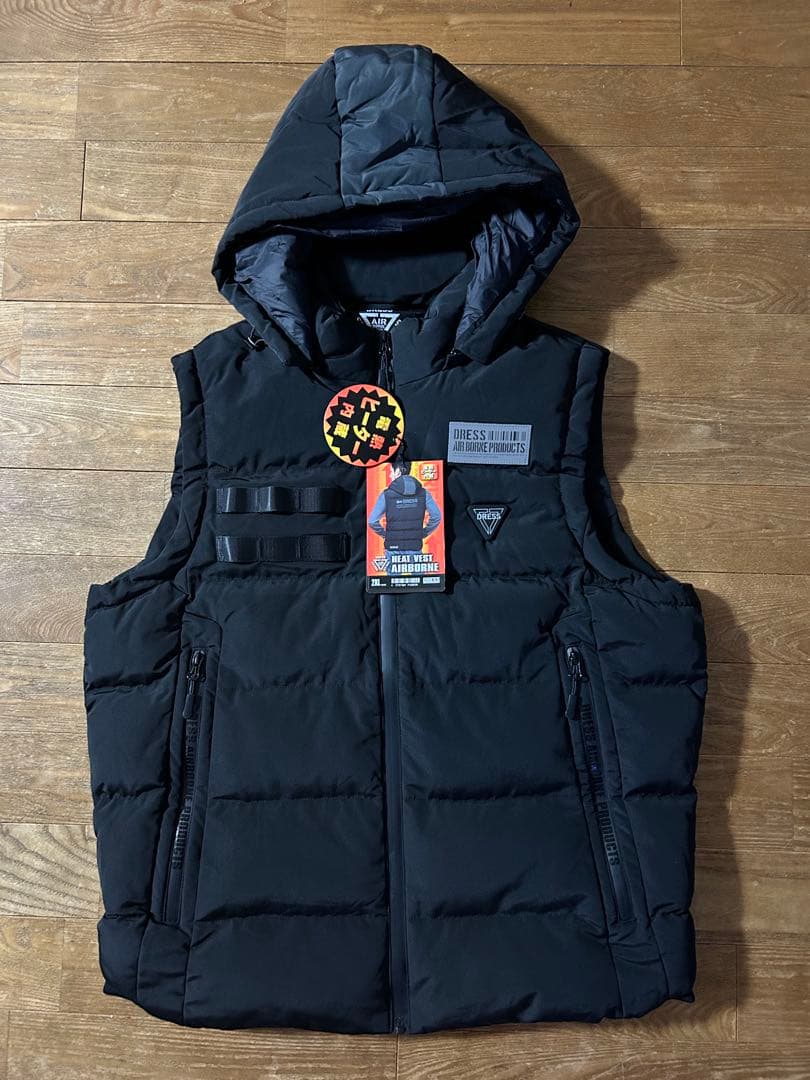 DRESS HEAT VEST AIRBORNE ブラック 2XL