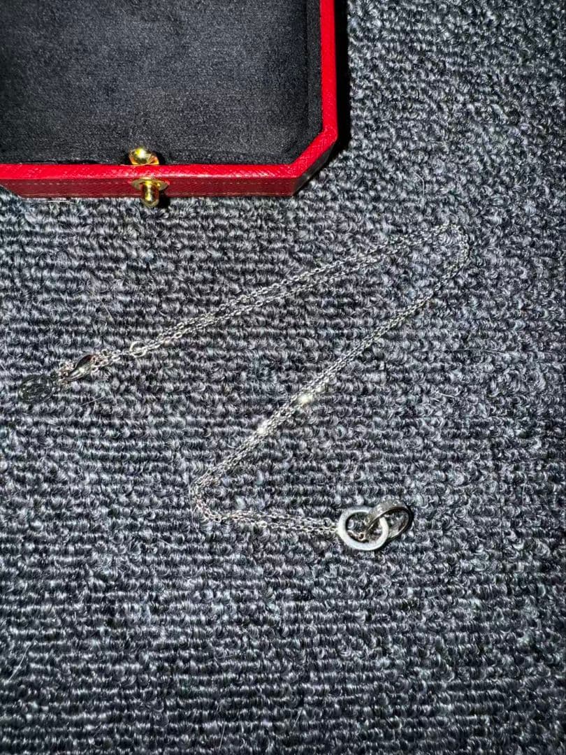 こころ様カルティエ 定番ダブルリングネックレス