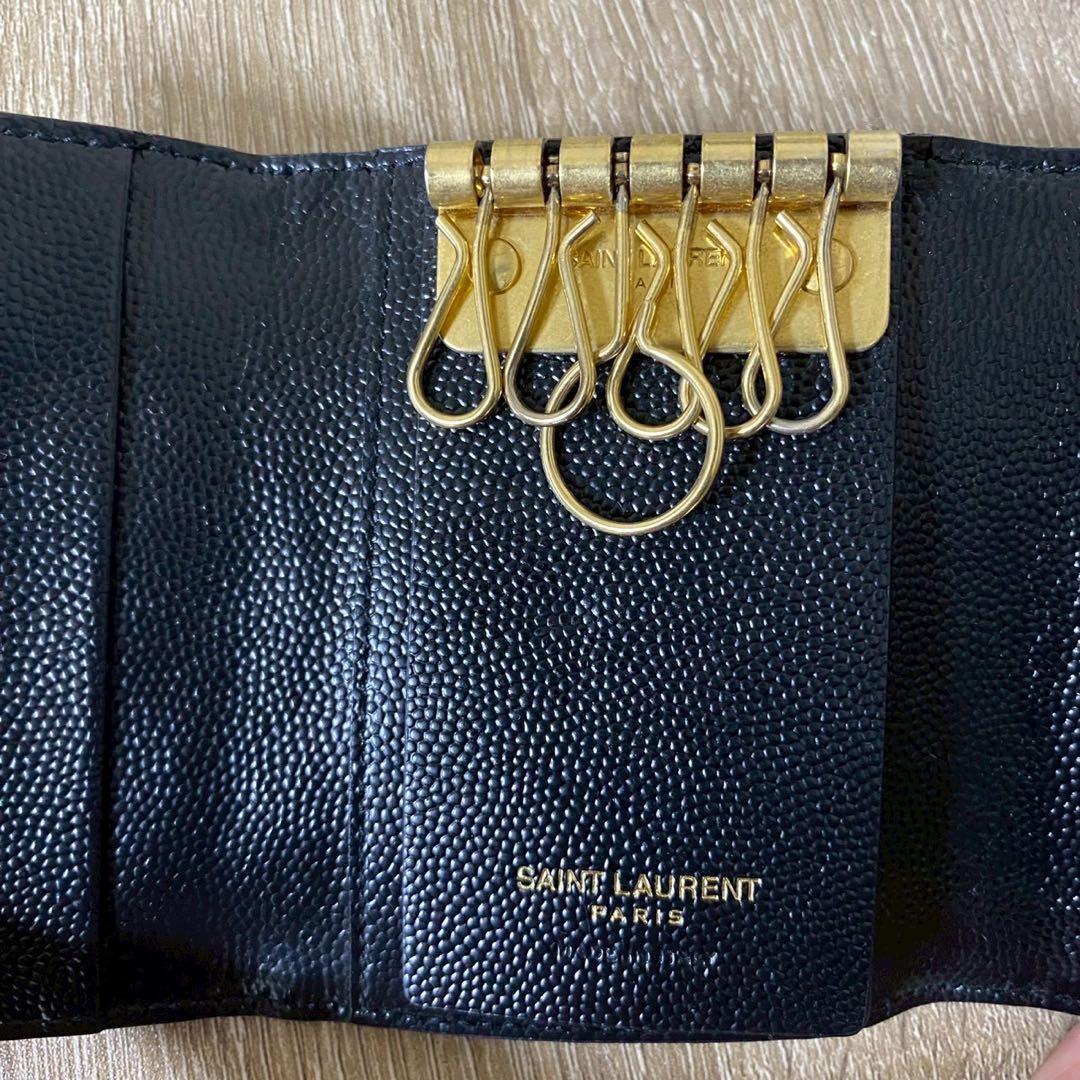 YSL ブラック レザー キーケース
