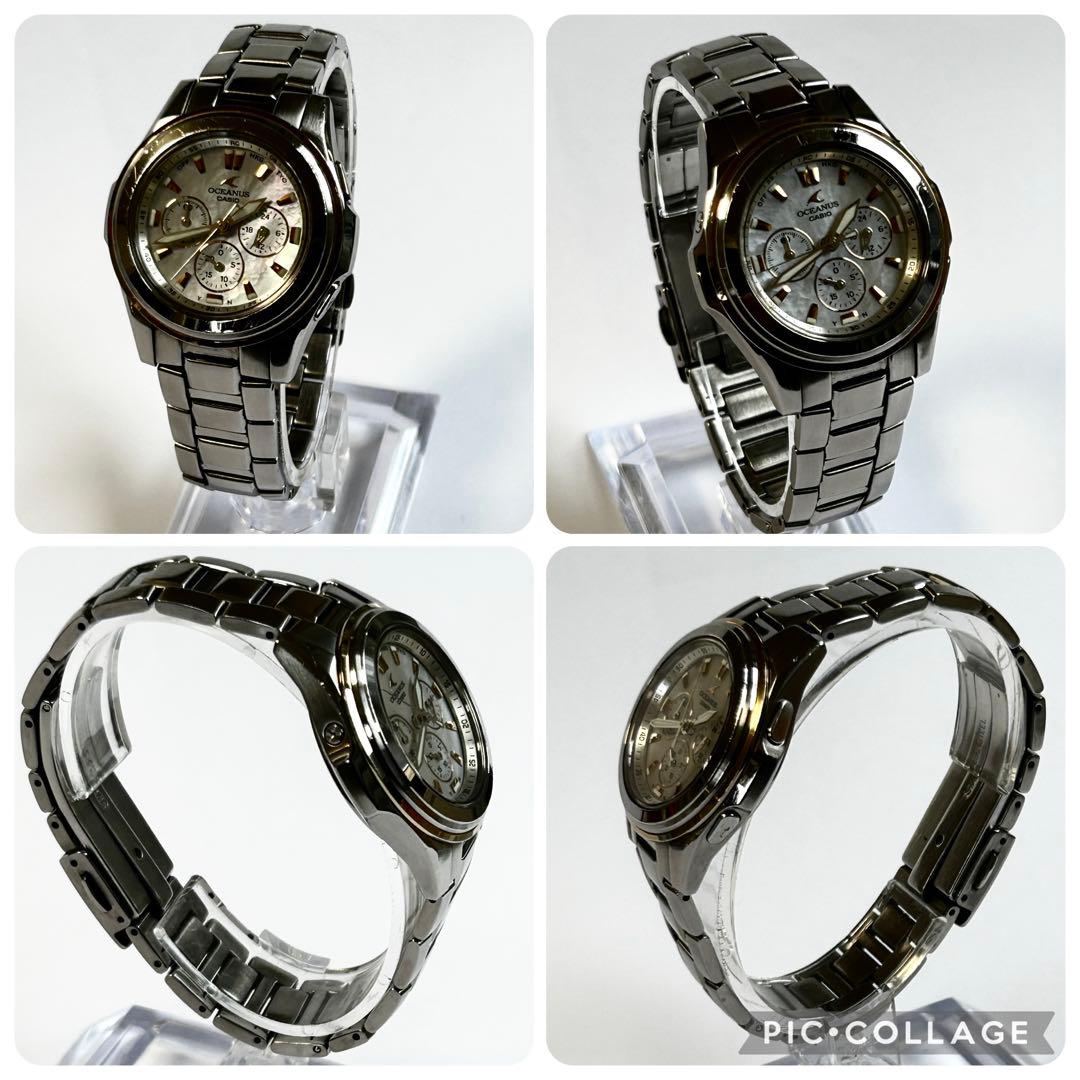 【稼働/完品】CASIO オシアナス OCW-60DJ-7AJF シェル文字盤