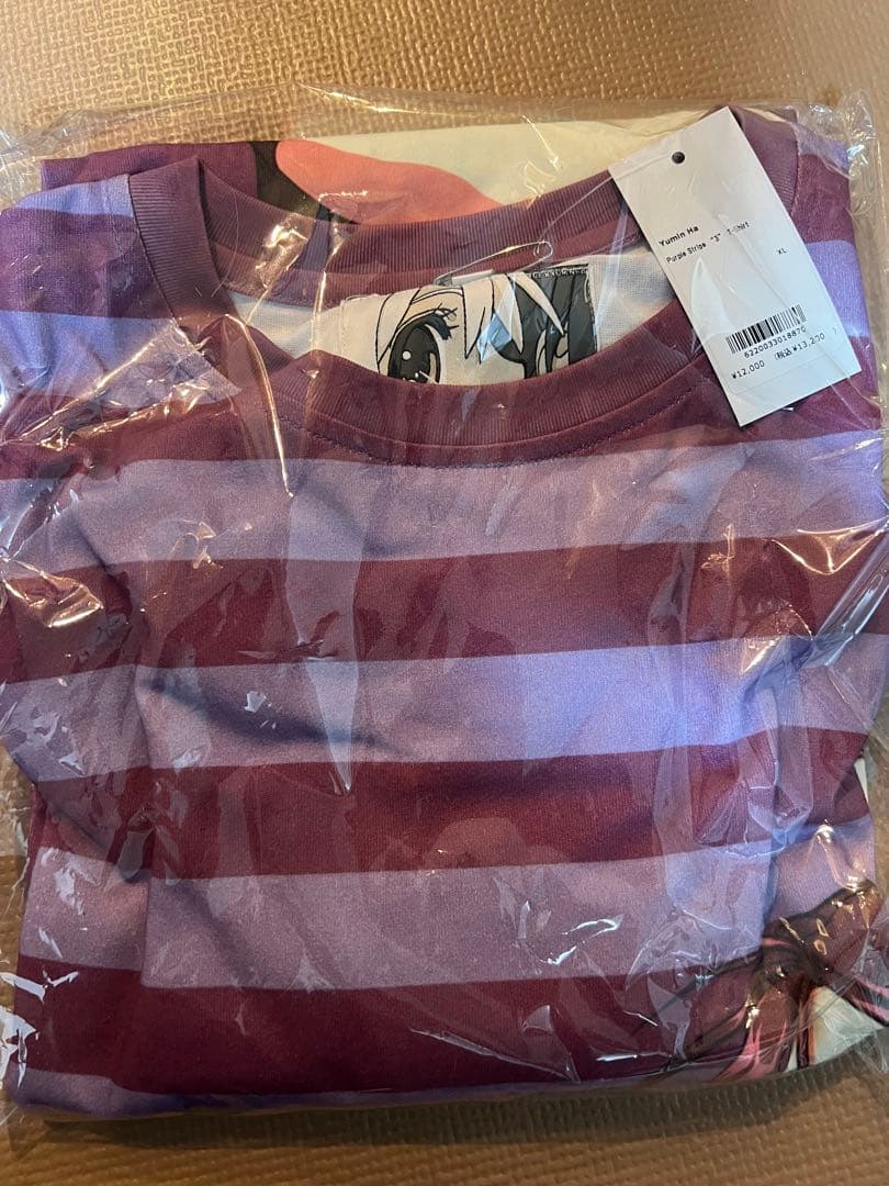 yumin ha アニメ T Purple Stripe \"3” T-Shirt