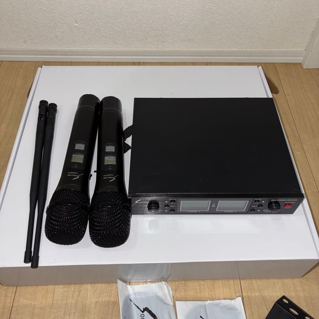 SOUNDPURE 8011IIマイク2本受信機 ワイヤレスマイクセット中古美品