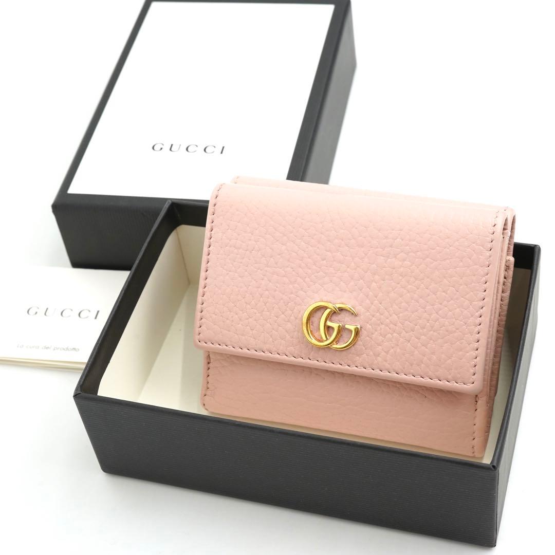 ✨未使用展示品・箱付き✨　GUCCI ミニ財布　マーモント　三つ折り　GG