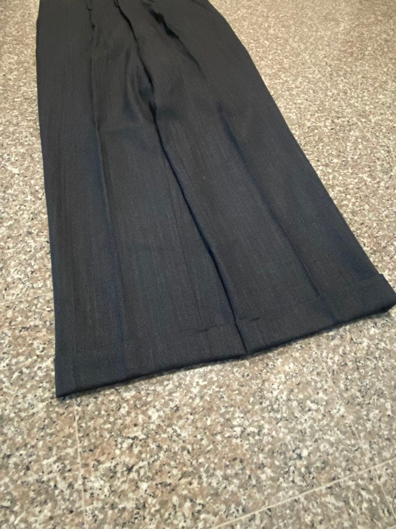 60s vintage 【ウール　ワイドスラックス　ストライプ　極太　高級】