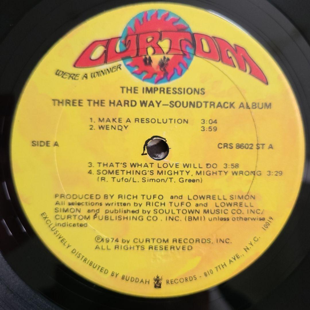 ★ＵＳオリジナル盤★スリー・ザ・ハード・ウェイ』THE IMPRESSIONS