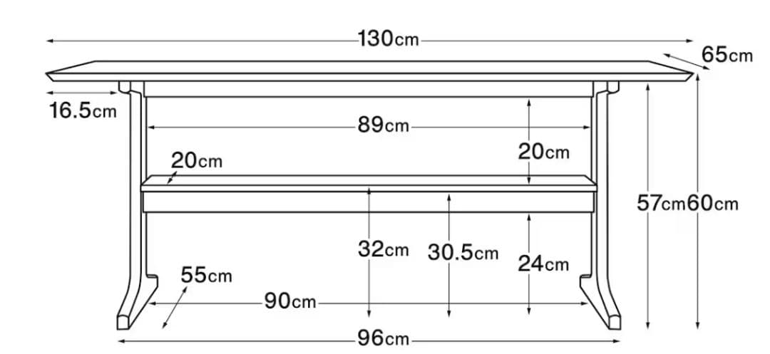 無印良品 リビングでもダイニングでもつかえる テーブル 幅130cm