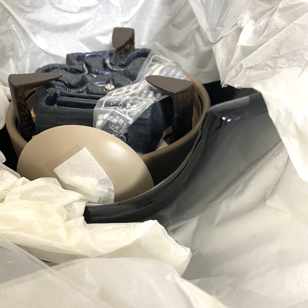 【新品末使用】茶道具 風炉型電熱器 F406 真塗 紅鉢型 B 野々田株式会社