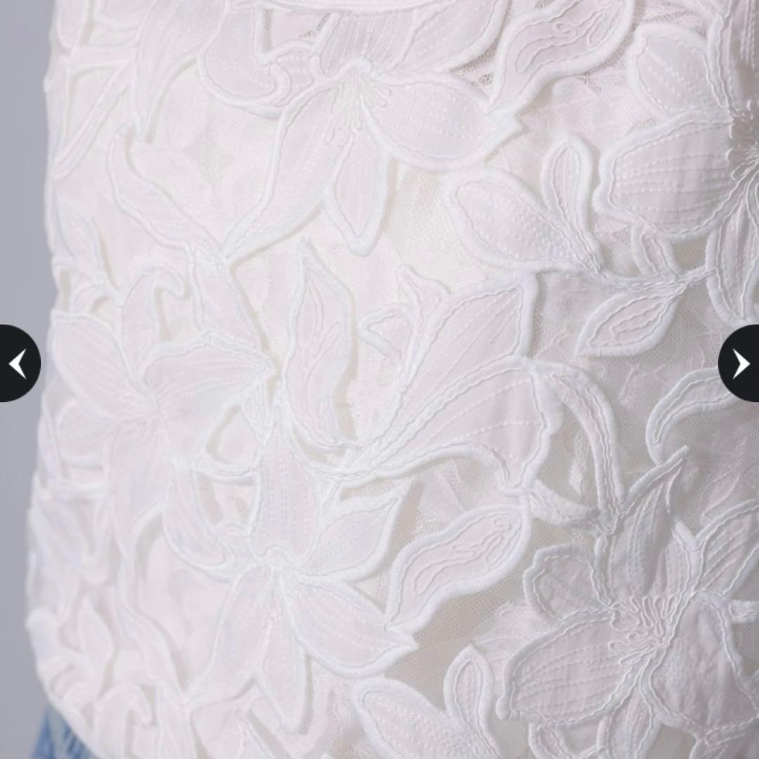 新品タグ付 Arpege story シアーレースタンク 白Sサイズ