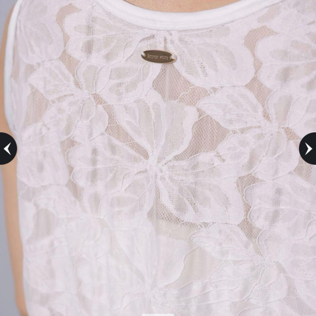 新品タグ付 Arpege story シアーレースタンク 白Sサイズ