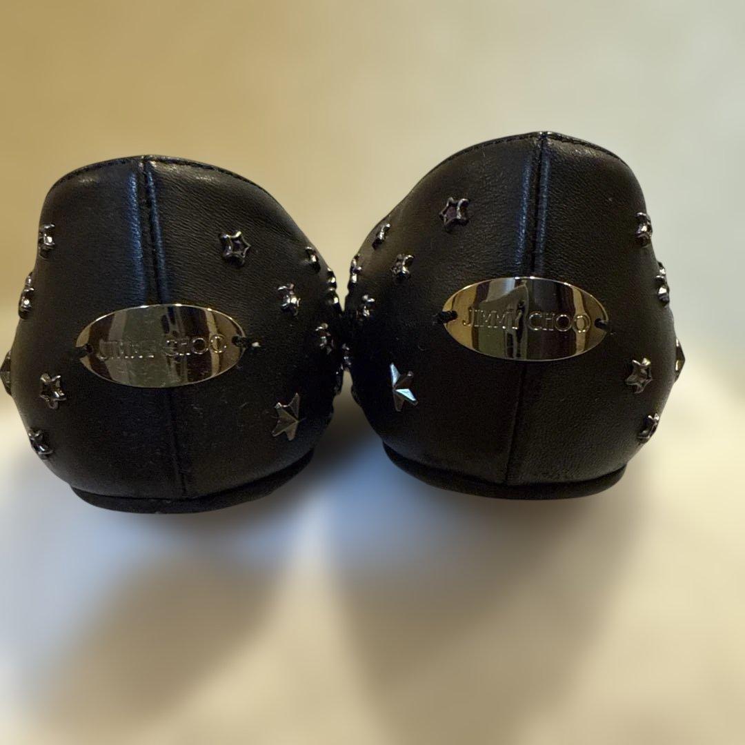 JIMMY CHOO スタースタッズ　フラットシューズ
