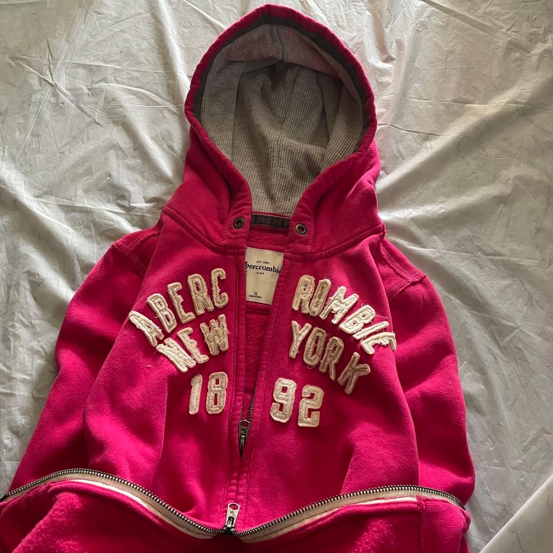 00s アバクロ y2k archive ピンク ジップパーカー 平成ギャル