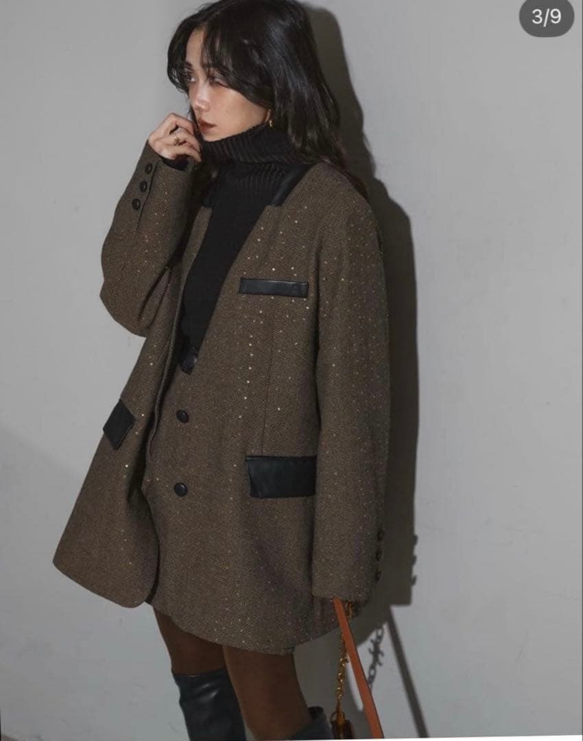 新品 ANDREA&Co ジャケット&スカート ブラウン