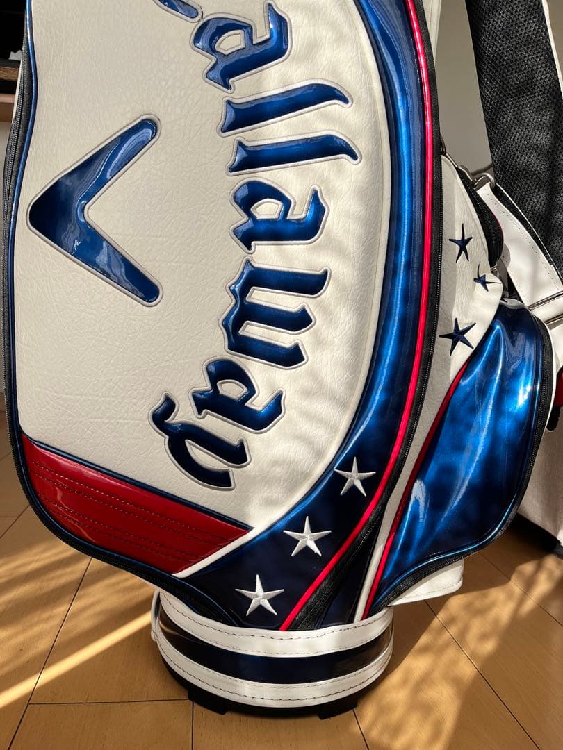 希少　良品キャロウェイ ベア カート型キャディバッグ 星柄 限定モデル レザー調