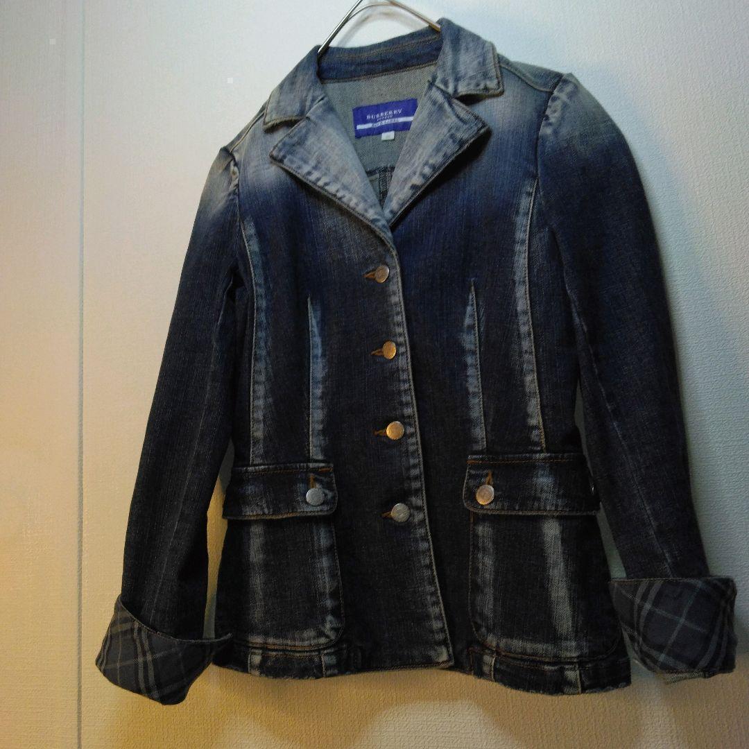 バーバリー・クラッシュダメージウォッシュブリーチ加工・タイトM38袖ロールアップ