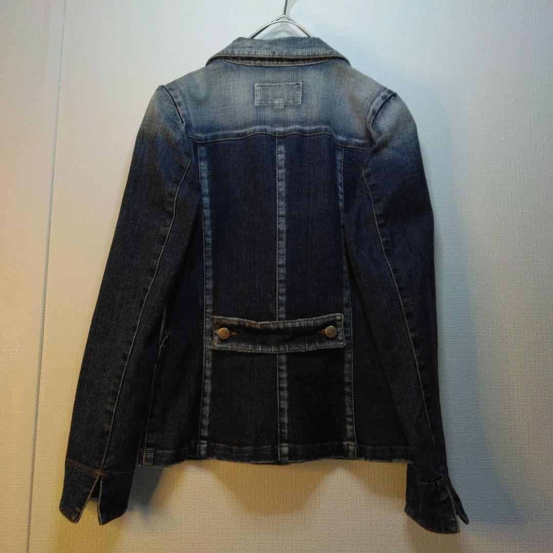 バーバリー・クラッシュダメージウォッシュブリーチ加工・タイトM38袖ロールアップ