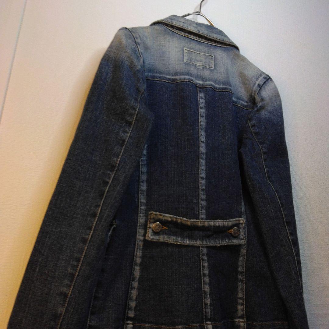 バーバリー・クラッシュダメージウォッシュブリーチ加工・タイトM38袖ロールアップ