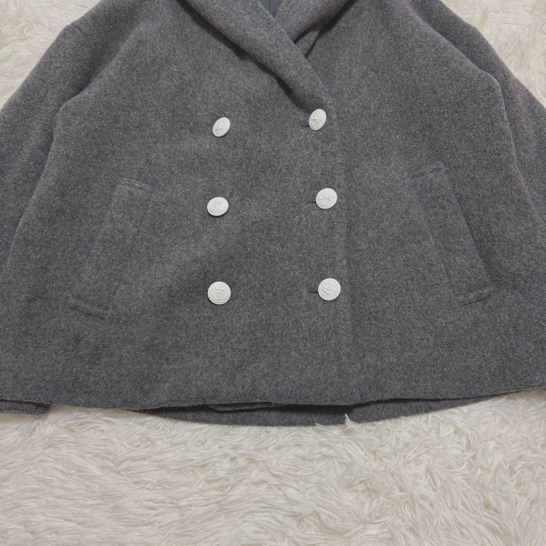 BEARDSLEY ビアズリー フーデッドショートコート グレー