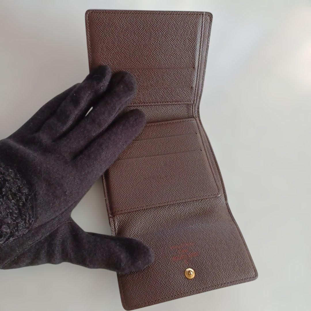 ルイヴィトン LOUIS VUITTON ダミエ　ブラウン三つ折り財布