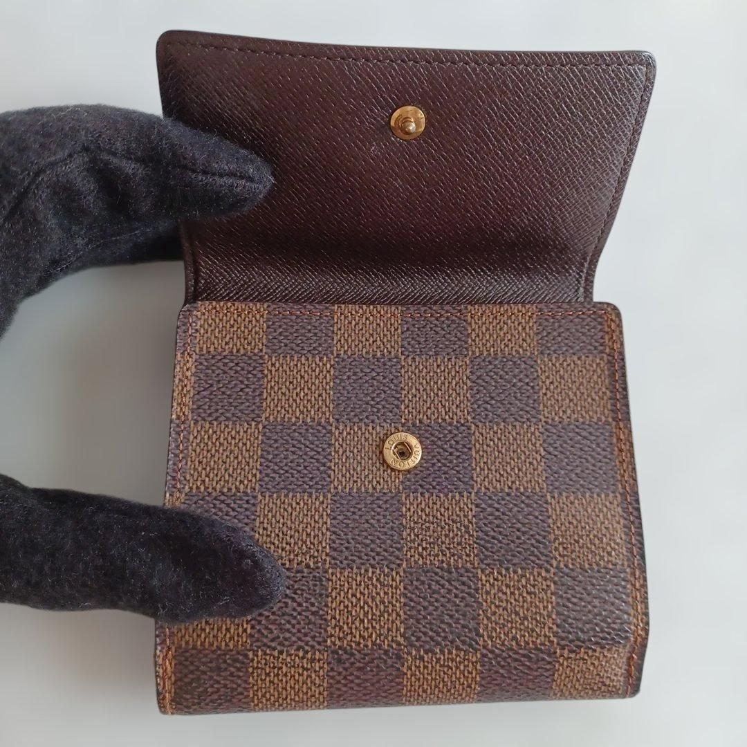 ルイヴィトン LOUIS VUITTON ダミエ　ブラウン三つ折り財布