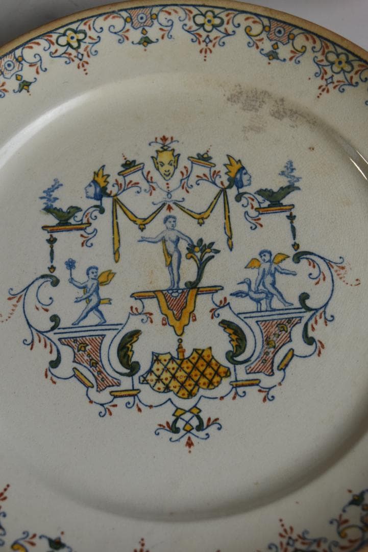 希少2枚組　パリ・オペラ窯　プレート平皿　フランスアンティーク