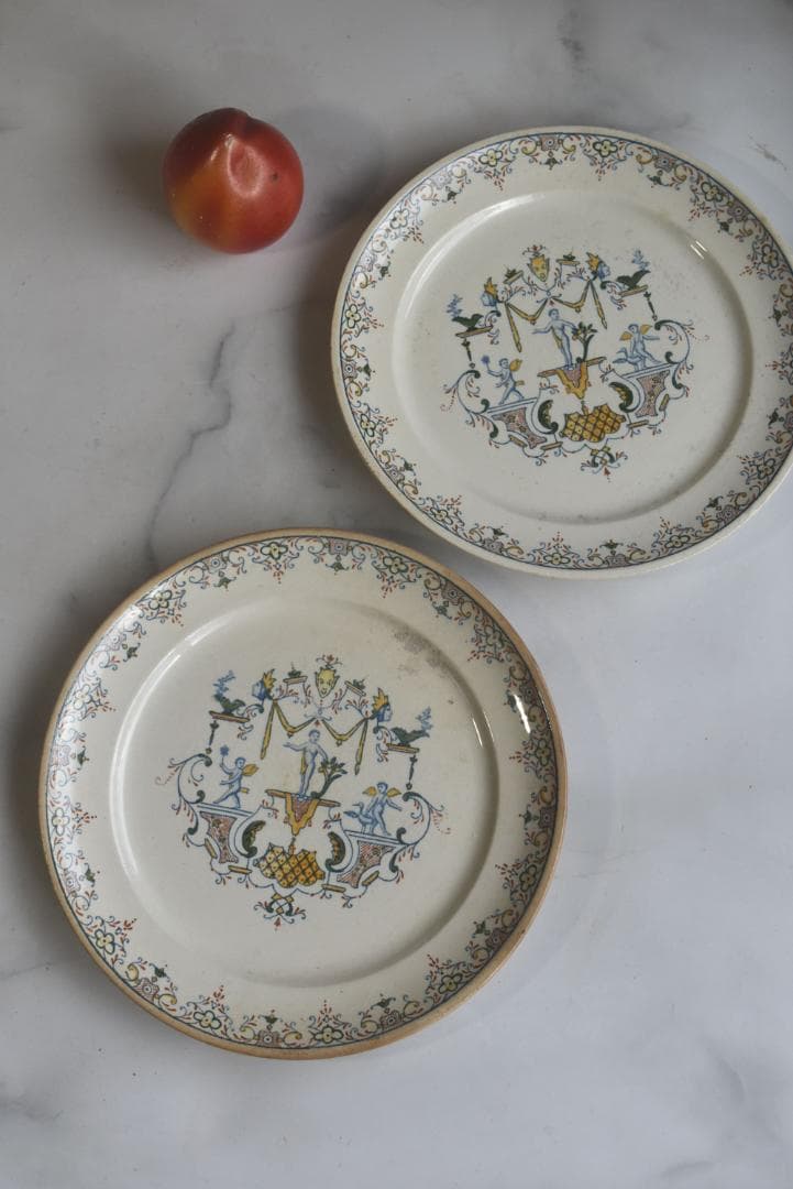 希少2枚組　パリ・オペラ窯　プレート平皿　フランスアンティーク