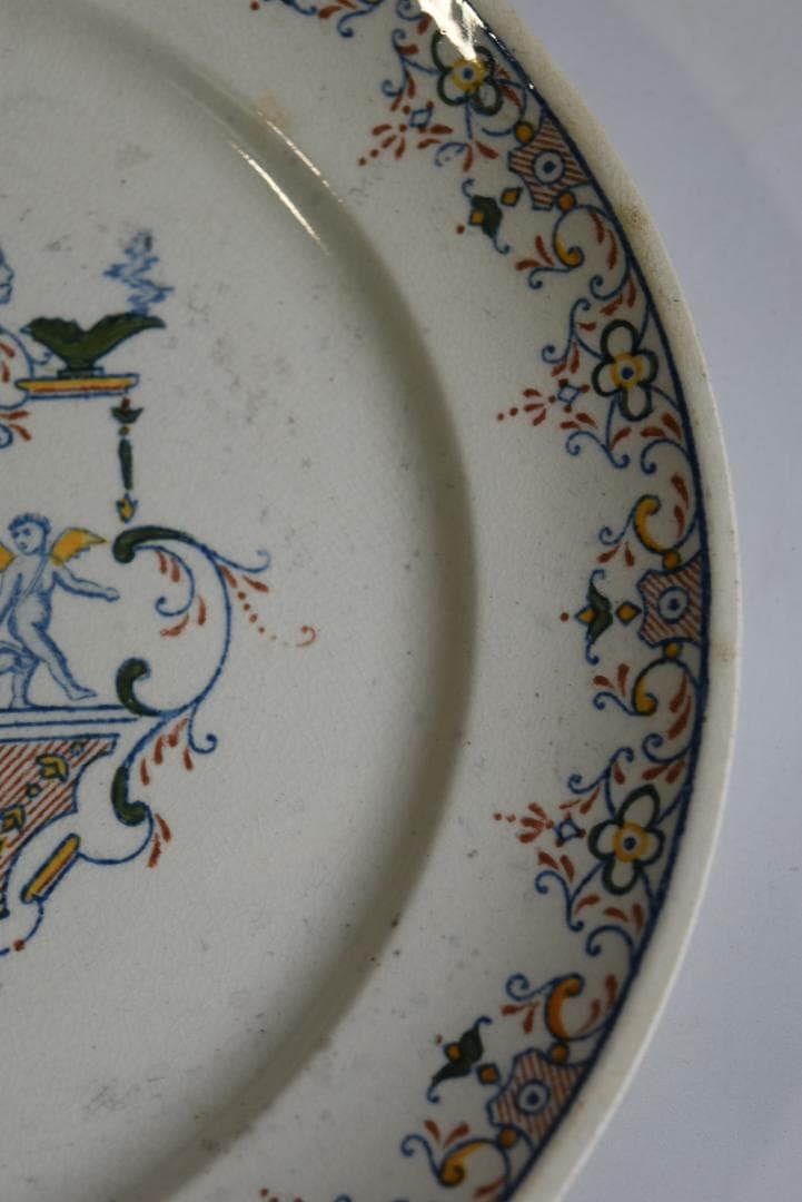 希少2枚組　パリ・オペラ窯　プレート平皿　フランスアンティーク