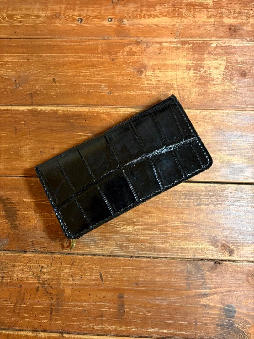【年始セール】トラッカーウォレット ナイルクロコダイル コードバン