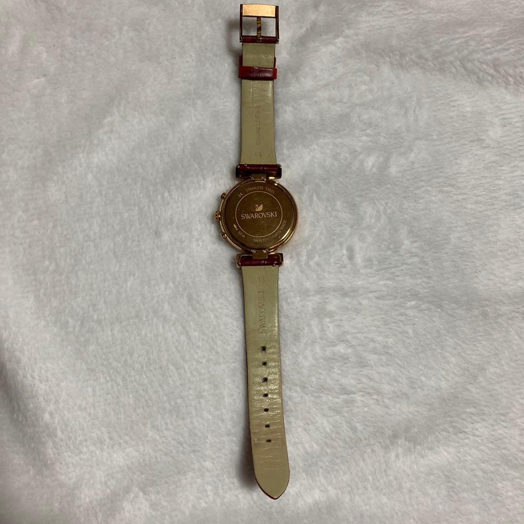 祝日セール❗️Swarovski スワロフスキー腕時計 レッド美品