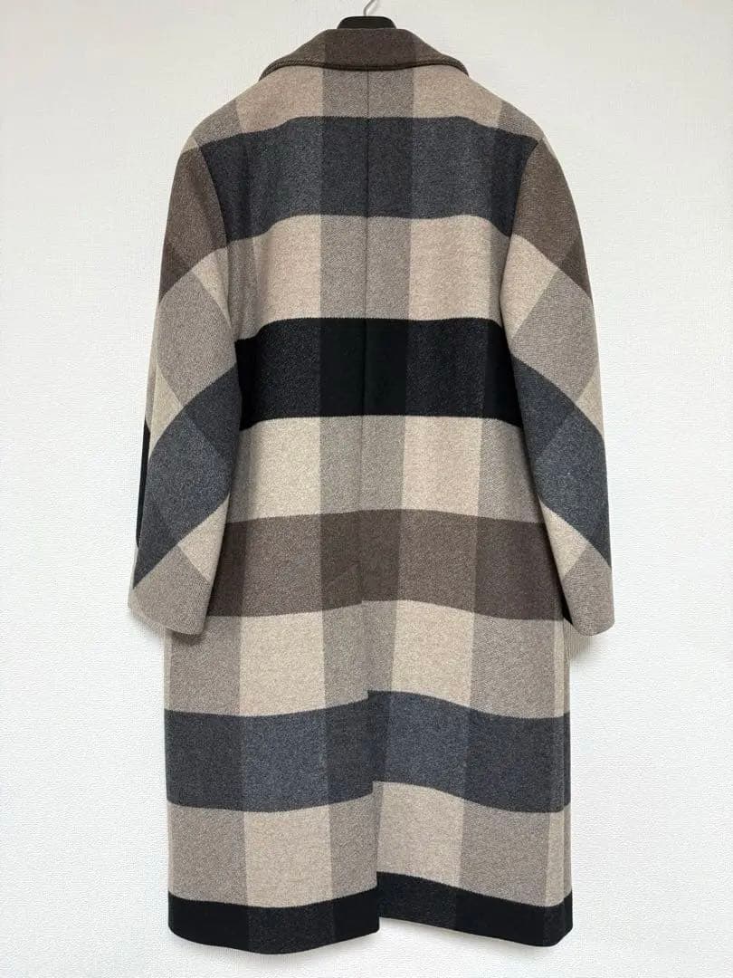 【希少•極美品】 hevo イーヴォ チェック ロングコート サイズ44