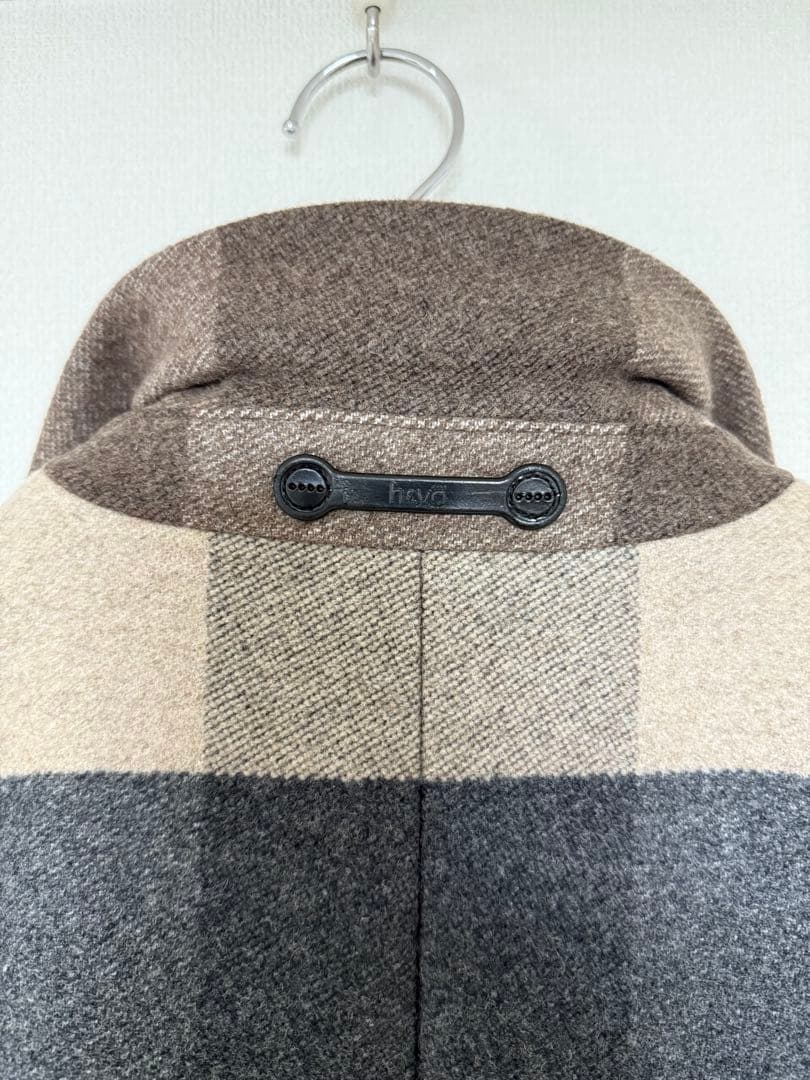 【希少•極美品】 hevo イーヴォ チェック ロングコート サイズ44