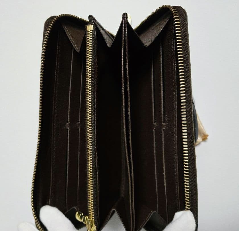 中古品ルイヴィトン ダミエ ジッピーウォレットラウンドファスナー長財布