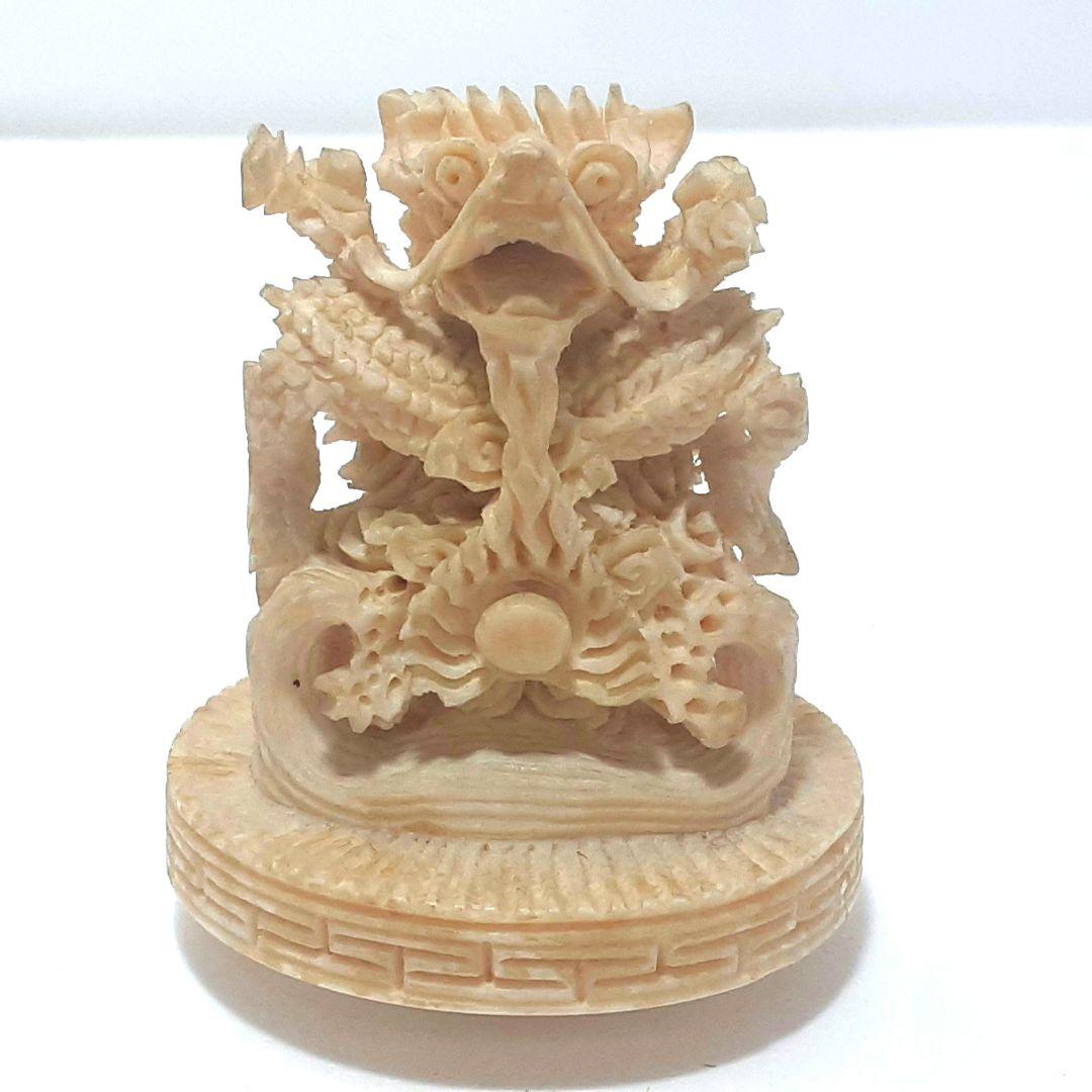 Y1180 極上 彫刻 細密造 龍細工 獅子香炉 重量186g 高さ12.5㎝