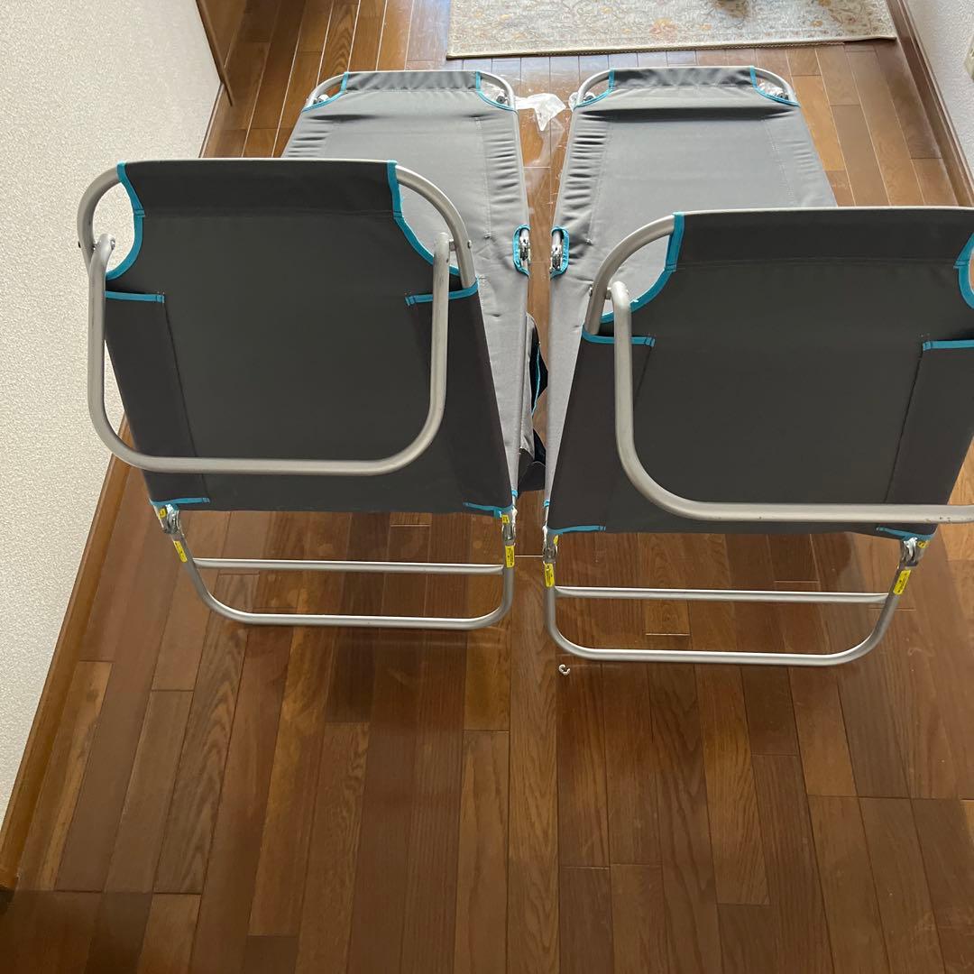 山善　アウトドアチェア リクライニング機能付き　二個セット