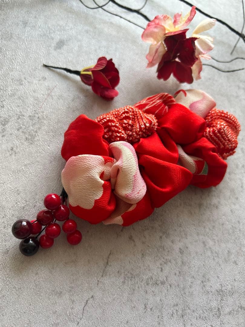 N*u様 七五三　七五三髪飾り　ヘッドドレス　着物髪飾り　リメイク髪飾り　024