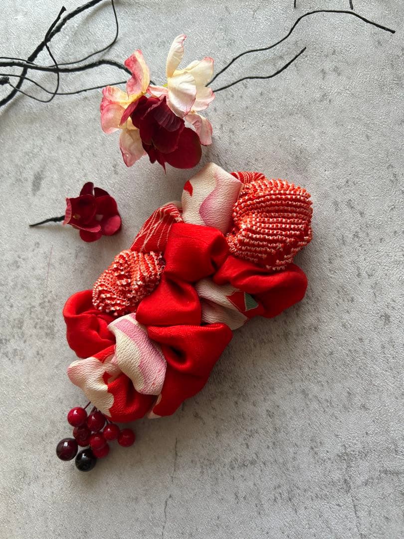 N*u様 七五三　七五三髪飾り　ヘッドドレス　着物髪飾り　リメイク髪飾り　024