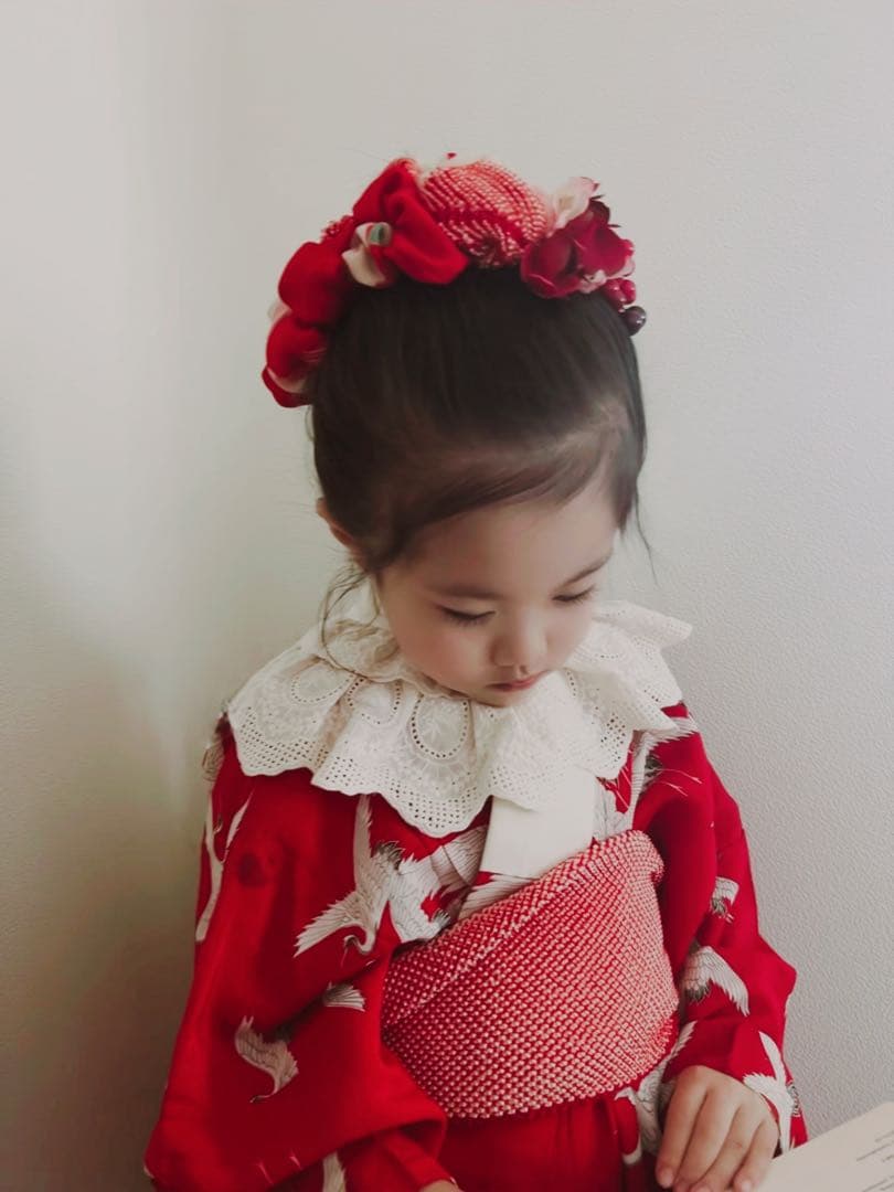 N*u様 七五三　七五三髪飾り　ヘッドドレス　着物髪飾り　リメイク髪飾り　024