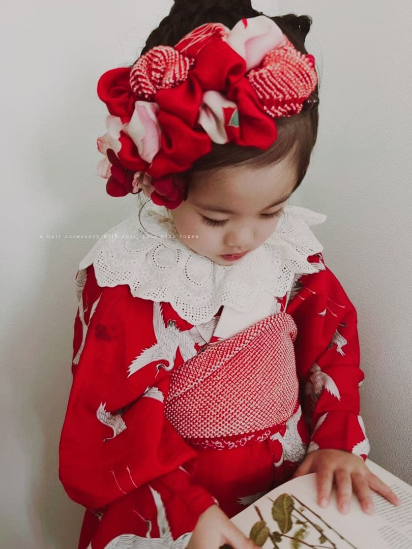 N*u様 七五三　七五三髪飾り　ヘッドドレス　着物髪飾り　リメイク髪飾り　024