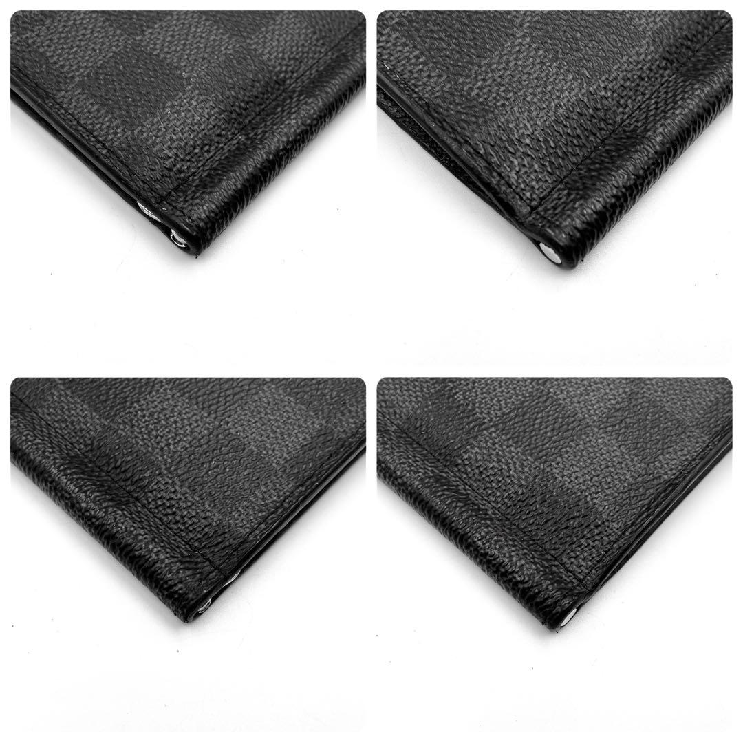 超美品 ルイヴィトン ダミエグラフィット ポルトフオイユ パンス マネークリップ