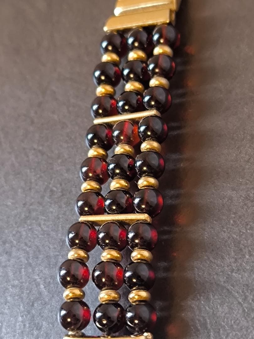 AMBER 琥珀 アンバー ビーズ 腕時計