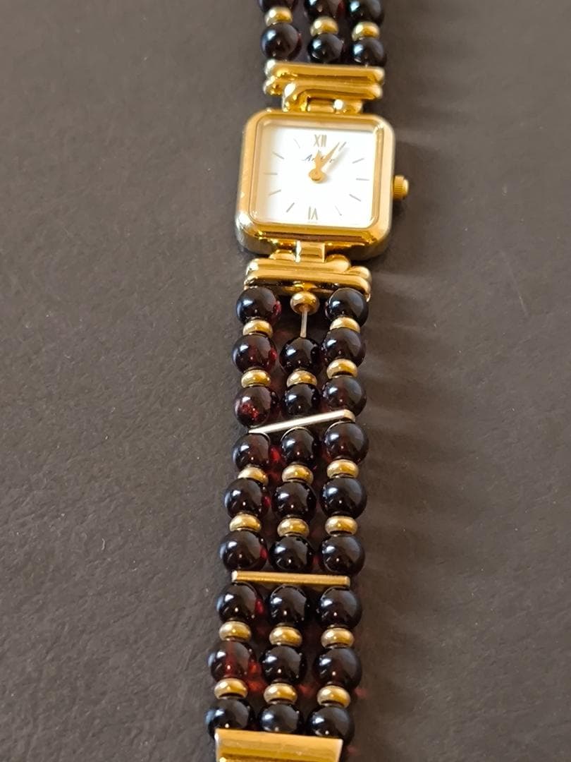 AMBER 琥珀 アンバー ビーズ 腕時計