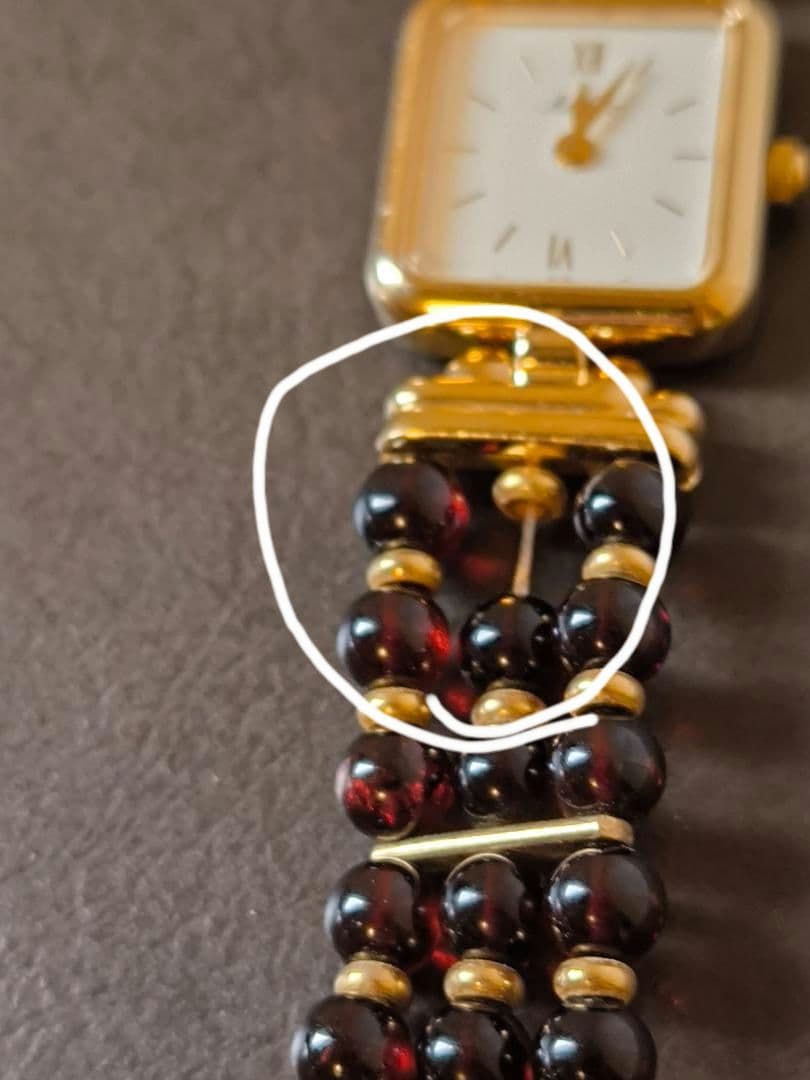 AMBER 琥珀 アンバー ビーズ 腕時計